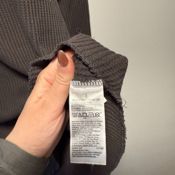 GAP Grey Waffle Tunic Dress Large - Picture 5 of 6